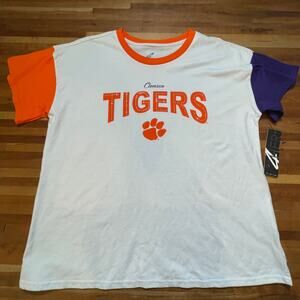 Clemson Tigers Short Sleeve Tee Shirt Size Large White